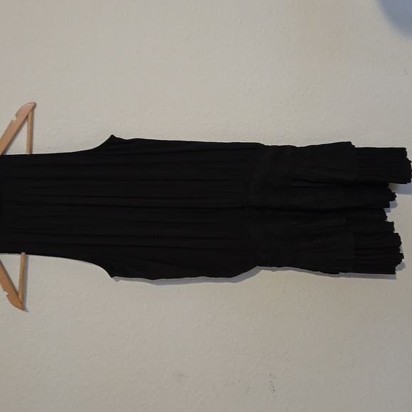 Current Air Cara Black Pleated Ruffle Mini Dress Sz S Boho Chic Halter Flowy Y2K - Picture 7 of 10